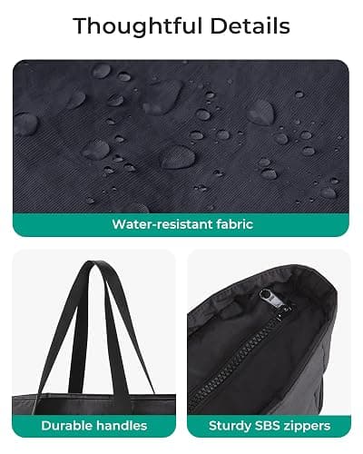BAGSMART Tote Bag for Women, Tote Bag with Zipper Work Tote with Compartments Nurse Shoulder Hanbag for Travel, Gym thumbnail 6