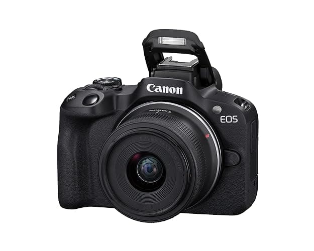 Canon EOS R50 Mirrorless Camera with RF-S18-45mm F4.5-6.3 is STM & RF-S55-210mm F5-7.1 is STM Lenses, 24.2 Megapixel CMOS (APS-C) Sensor, 4K Video, Content Creator Vlogging Camera, RF Mount, Black thumbnail 7