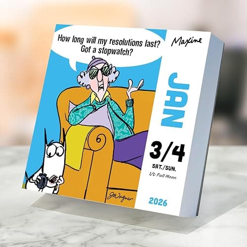 TF Publishing 2026 Maxine Daily Desktop Calendar - Small Daily Desk Calendar 2026 for Home or Office Organization, Full-Color Tear-Off Pages & Stand-Up Display with Funny Quotes - 5.25 x 5.25 In thumbnail 6