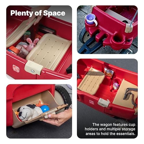 Step2 All Around Canopy Wagon, Kids Ride On Toy, Stroller Substitute, Includes Seat Belts, Made of Durable Plastic, Max Weight 75 lbs., For Toddlers 1.5-5 Years Old thumbnail 5