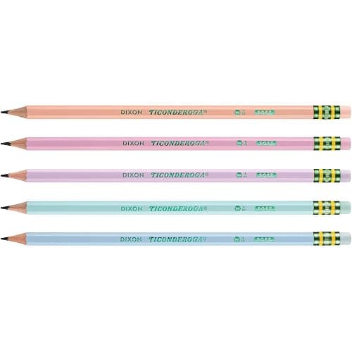 Ticonderoga® Pastel Pencils, 2 Soft, Assorted Colors, Pack Of 10 Pencils thumbnail 3