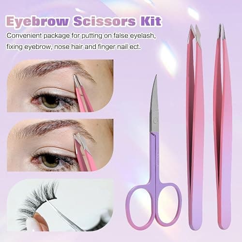 Eyelash Curler, MODUSKYE 7 in 1 Eyelashes Curler Eyebrow Tool with Replacement Refill Pads, Partial Lash Curler Eyes Makeup Tools Women Natural Lashes thumbnail 5