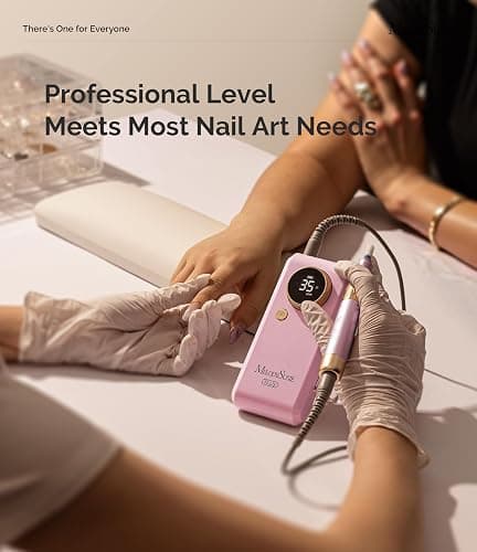 MelodySusie Clip-On Rechargeable 2-in-1 Nail Drill with Adjustable Built-In Stand,SM330G 35000RPM E-File with Lightweight Handpiece for All Manicure Shaping & Gel Removal for Advanced Home & Salon Use thumbnail 6
