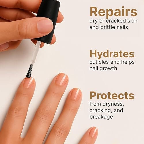 C CARE Vanilla & Sugar Cuticle Oil For Nails - Repairs Cuticles Overnight - Moisturizes and Strengthens Nails and Cuticles - Dropper & Brush included - 2.5oz thumbnail 3