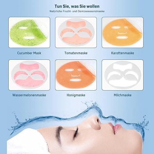 WAONIQ Face Mask Maker Machine, DIY Natural Fruit & Vegetable Mask with 32Pcs Collagen, Automatic Facial Skin Care Machine for SPA Treatments (Rechargeable) thumbnail 4