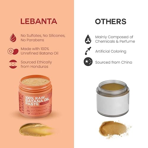 Lebanta Raw Batana Oil for Hair Growth - 100% Pure, Organic 4oz Batana from Honduras for Thick and Strong Natural Hair - Dr. Sebi Unrefined Cold Pressed Cosmetic Scalp Mask Gifts for Women (1 Pack) thumbnail 5