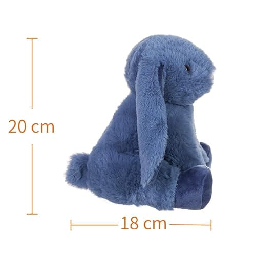 Apricot Lamb Toys Plush Navy Blue Bunny Rabbit Stuffed Animal with Fluffy Soft Ears (Navy Blue Bunny, 8 Inches) thumbnail 9