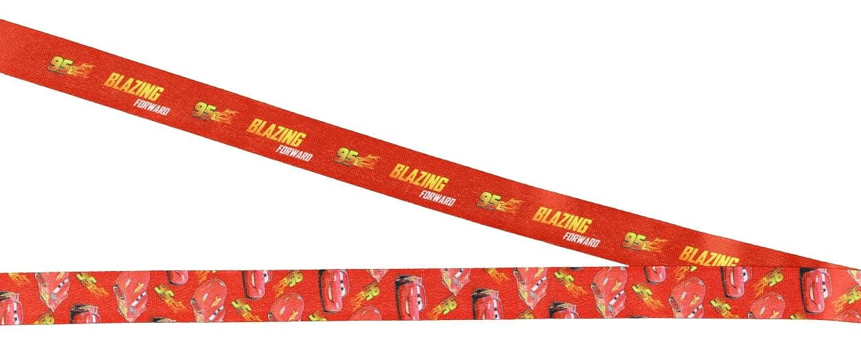 Disney Cars Lightning McQueen Blazing Forward Lanyard with Clear ID Badge Holder and 2" Rubber Race Car Charm thumbnail 5