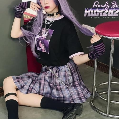 VTTDB Arm covers cute women kawaii japanese harajuku Goth Half Finger Knitted Arm Warmer Y2K Gloves Arm Sleeve for girl thumbnail 3