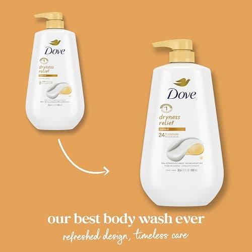 Dove 24hr Lotion Body Wash Dryness Relief with Jojoba Oil, 30.6 oz | Moisturizing body wash with MicroMoisture for dry skin thumbnail 3