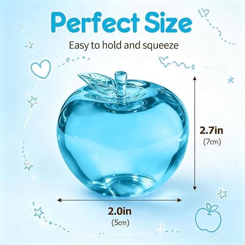 ADTWOMERIE Maltose Blue Apple Squishy Sensory Squeeze Fidget Toys | Great stress relief fidget for teens and adults home office travel nice gift for birthdays party favors stocking stuffers thumbnail 2