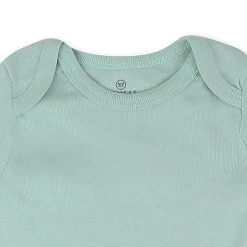HonestBaby 5-pack Short Sleeve Bodysuits One-piece 100% Organic Cotton for Infant Baby Boys - 24 Months - Sage Ombre thumbnail 4