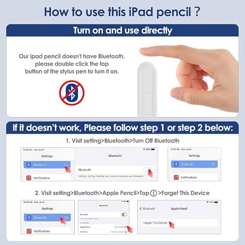 SENMO Stylus Pen for iPad 2018-2025, 2X Fast Charge iPad Pencil 2nd Generation Compatible with Apple iPad A16 11/10/9/8/7/6, Pro M5/M4/12.9"(6/5/4/3)/ 11"(4/3/2/1), Mini 7/6/5, Air M3/M2/5/4/3 thumbnail 3