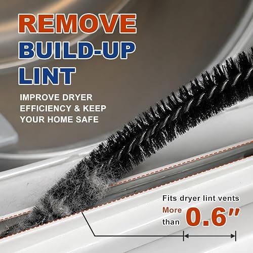 Sealegend Dryer Vacuum Hose Attachment Dryer Vent Cleaner Kit Lint Brush | Compatible with Dyson V7 V8 V10 V11 V15 V15s Gen5 Cordless Vacuum,Dryer Lint Vacuum Attachment, Flexible Lint Remover Brush thumbnail 4
