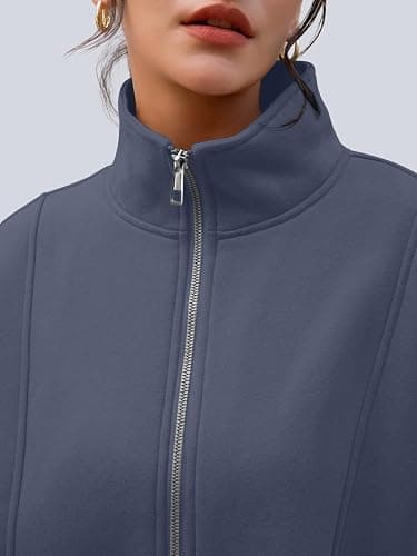 AUTOMET Womens Quarter Zip Oversized Sweatshirts Teen Fleece Pullover Hoodies 2026 Mock Neck Sweater Fall Workout Jacket thumbnail 5