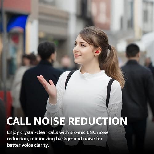 TOZO NC9 Hybrid Active Noise Cancelling Wireless Earbuds, 6 Mics ENC Clear Call, IPX8 Waterproof, in Ear Bluetooth 5.3 Headphones Stereo Bass Ear Buds 59H Playtime with LED Display 32 EQs via APP thumbnail 4