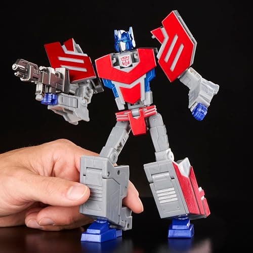 Transformers Icons Optimus Prime 6.75-Inch Voyager Class Action Figure that Converts to Autobot Logo Symbol, Display Stand, Robot Toys for Ages 8+ thumbnail 12