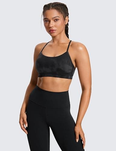 CRZ YOGA Butterluxe Y Back Sports Bras | Light Support, Removable Pads, Yoga, Extremely Soft, Scoop Neck, Spaghetti Strap, for Women thumbnail 2