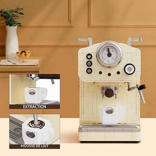 JMBricklayer Ensemble de construction vintage 20135, kit semi-automatique pour machine à espresso, décoration maison, modèle jouet thumbnail 5