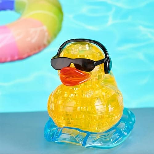 BePuzzled Yellow Rock'n Duck Standard Original 3D Crystal Puzzle, Perfect for Puzzlers Ages 12 and Up, Challenging to Complete and Beautiful to Display, Collect Them All thumbnail 5