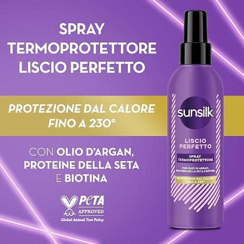 Sunsilk Spray Termoprotettore Capelli, Linea Liscio Perfetto, Senza Risciacquo, Anticrespo Capelli, Protegge dal Calore, Texture Ultra-leggera, con Olio di Argan, Proteine della Seta e Biotina, 200ml thumbnail 2