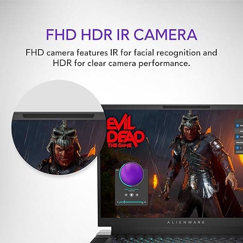 Alienware X16 R2 Gaming Laptop - 16-inch QHD+ 240Hz 3ms Display, Intel Core Ultra 7-155H, 16GB LPDDR5X RAM, 1TB SSD, NVIDIA GeForce RTX 4070 8GB GDDR6, Windows 11 Home, Onsite Service - Lunar Silver thumbnail 12