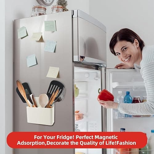KITANIS Magnetic Pen Holder,2 Pack Magnetic Dry Erase Marker Holder with Generous Compartments,Strong Magnet Storage Marker Pen Pencil Organizer for Refrigerator,Whiteboard,Locker Accessories thumbnail 6