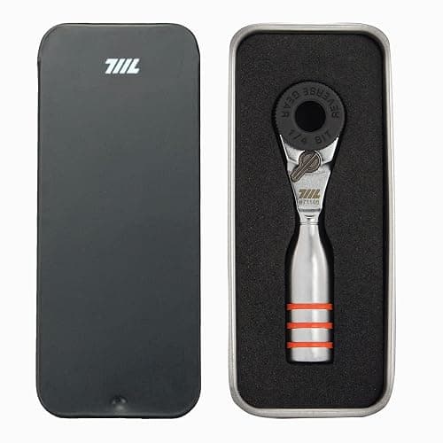 711L Mini Ratchet Wrench DUO - One of the World's Smallest 1/4" Ratchet Wrench For Tight Spaces - For Flat (32mm) and Standard (25mm) Double-ended Bit - Image 1