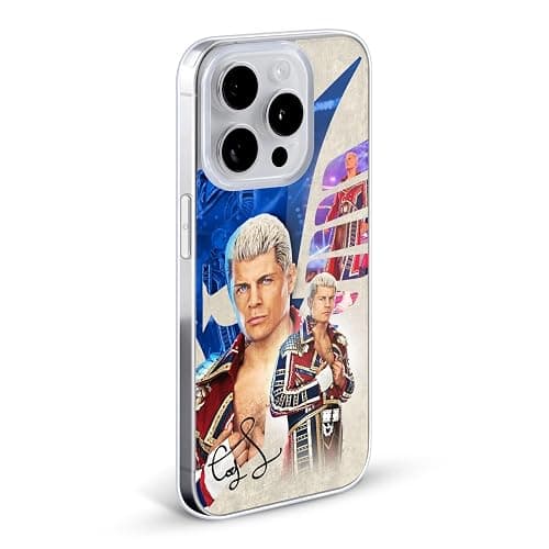 Head Case Designs Officially Licensed WWE Superstar Graphics Cody Rhodes Gel Case [Military Grade Protection] Compatible with Apple iPhone 16e / iPhone 17e and Compatible with MagSafe thumbnail 2