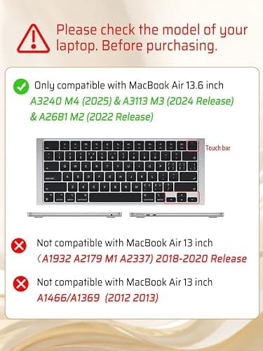 Seorsok Compatible with MacBook Air 13.6 inch Case 2022-2024 2025 A3240 M4 A2681 M2 A3113 M3 Touch ID,Elegant Leather Plastic Hard Case with Transparent Keyboard Cover,Pink Woven thumbnail 3