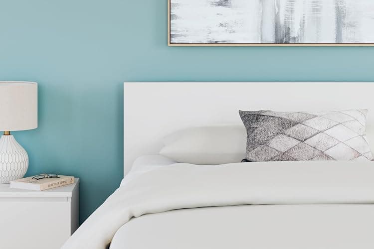 Signature Design by Ashley Onita Contemporary Queen Panel Headboard with Adjustable Height, Wood and Decorative Laminate, 39.53" High, Solid White Finish thumbnail 2