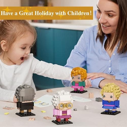 The Golden Lady Building Blocks, 4 Figures of The Single Women, Petrillo, Nylund, Zbornak and Devereaux, Stable Lovely Toy is Symbol of Girls Friendship Present, Compatible with Lego（610pcs） thumbnail 5