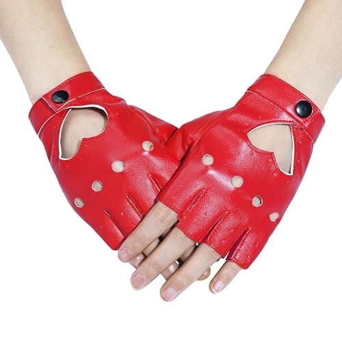 gootrades Punk Fingerless Dance Glove For Women, Jazz Style Glove, PU Leather - Image 1