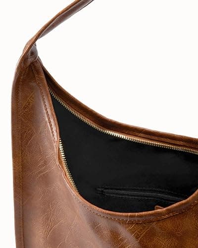 NEWBELLA Women's Hobo Purse - Faux Leather Shoulder Bag & Tote Handbag, Spacious Work Bag for Commute & Daily Use thumbnail 4