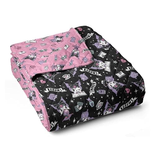 Sanrio Kuromi Fortune Teller Quilted Throw, Comfy Throw, Adults Boys Girls, Soft Lightweight for Chair or Couch, 60 x 80 inches - Image 1