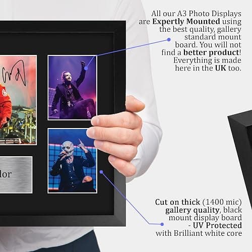 HWC Trading Corey Taylor Gifts Printed Signed Autograph Picture for Music Memorabilia Fans - 16" x 12" Framed thumbnail 4