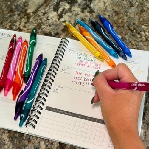 BIC Gelocity Quick Dry Assorted Colors Gel Pens, Medium Point (0.7 mm), School Supplies for Color-Coding Notes, with Full Grip, 12-Count Pack in Assorted Colors thumbnail 10