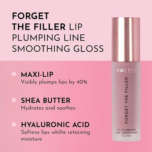 Lawless Women's Forget The Filler Lip Plumper Line Gloss, Velvet, Pink, 0.11 Fl Oz (Pack of 1) thumbnail 2