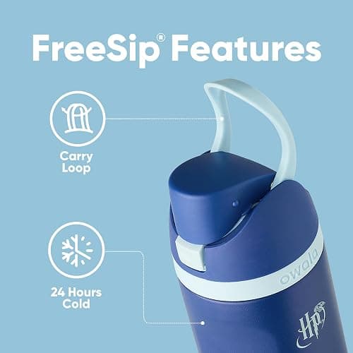 Owala Harry Potter FreeSip Insulated Stainless Steel Water Bottle with Straw, BPA-Free Sports Water Bottle, Great for Travel, 24 Oz, Ravenclaw thumbnail 3