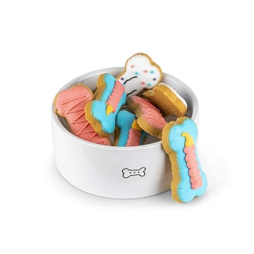 Thoughtfully Pets, Pink Dog Birthday Cookie Gift Set, Hand Decorated Crunchy Dog Treats in Bone Shapes, Great for Birthdays, Set of 8 thumbnail 4