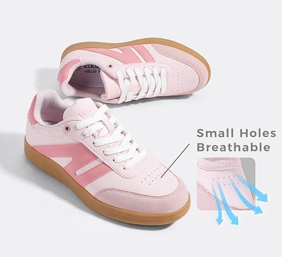 LUCKY STEP Women Classic Retro Gum Sole Fashion Sneakers Casual Tennis Skate Shoe Genuine Leather Walking Footwear Anti Slip Trainers thumbnail 6