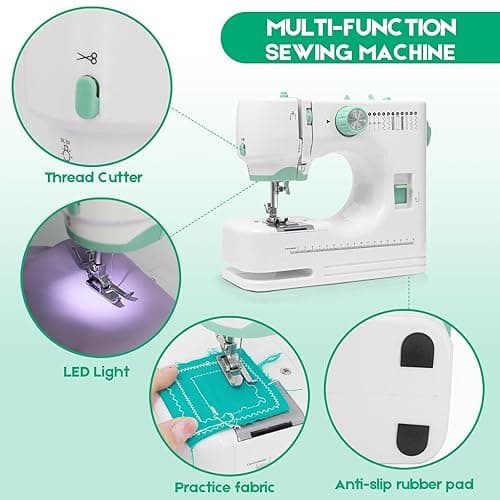 Xamanabu Sewing Machine for Beginners with 12 Built-in Stitches, 6 Included Feet, Portable Sewing Machine with Foot Pedal, High-Low Speeds thumbnail 9