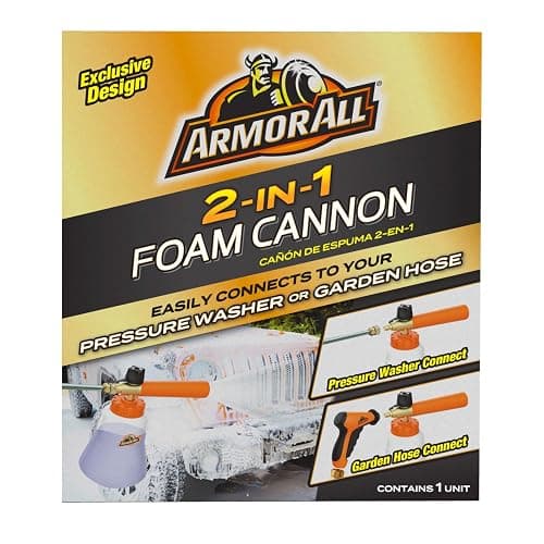 Armor All 2-in-1 Foam Cannon Kit, Car Cleaning Kit Connects to Power Washers and Garden Hoses for Vehicle Cleaning, Includes Foam Cannon, Foam Applicator and Ergonomic Adaptor, 1 count thumbnail 9