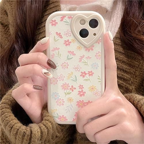 Ownest Compatible with iPhone 7/8/SE/SE 2Case with Cute Flowers Floral Pattern for Women Girls Soft Silicone Love Lens Protection Case for iPhone 7/8/SE/SE 2-White - White Flower - 7/8/SE thumbnail 2