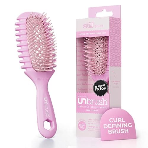 FHI Heat UNbrush Curl Detangling Brush for use on Wet Hair Only | DuoFlex Bristles & Style Curl Handle Wavy, Coily, or Curly Hair Brush for Gentle Detangling & Faster Styling - Image 1