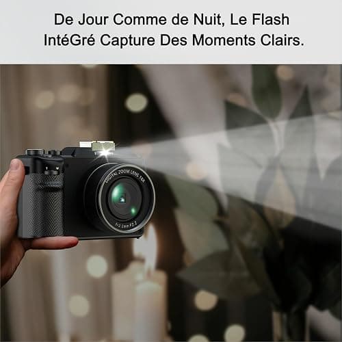 Appareil Photo Numérique, 5K 64MP Digital Camera avec Carte 64GB WiFi, Autofocus Appareil Photo Compact LCD Écran 3'' Selfie Camera de Vlog pour Adolescents Débutants Adulte Youtube thumbnail 6