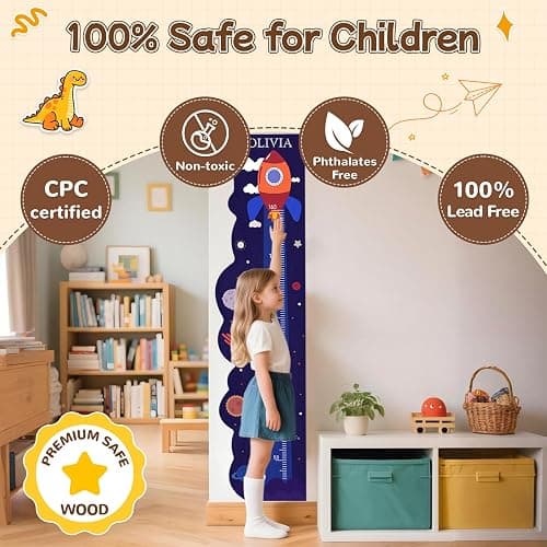 Personalized Wooden Castle Growth Chart Ruler,Custom Kids Height Measurement Ruler,Height Measurement Children,Nursery Wall Decor Baby Room thumbnail 7