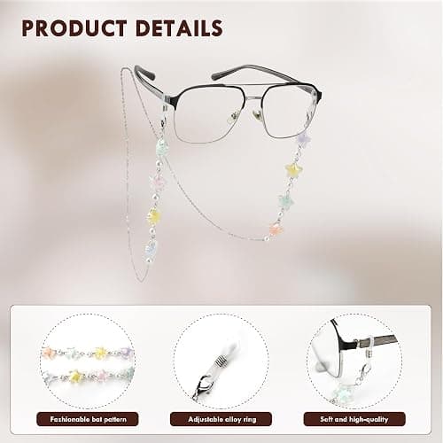 shionreiy Stylish Women's Glasses Chain - Eyeglass & Sunglasses Chains Holder for Around Neck, Eyewear Retainer Strap thumbnail 6