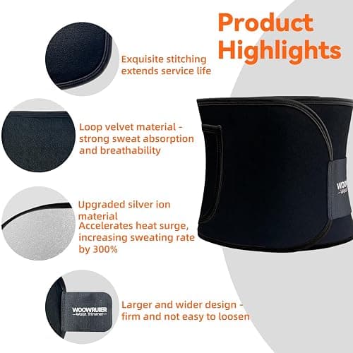 woowruier Waist Trainer for Women & Men, Sweat Band for Stomach Weight Loss, Sweat Belt for Women Lower Belly Fat thumbnail 2