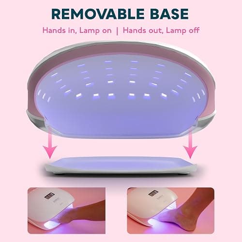 SUNUV Lampe à Ongles UV LED pour Vernis Gel, avec 4 Réglages de Minuterie, Sèche-Ongles avec Affichage LED à Capteur Automatique et Base Amovible, SUN4S Rose thumbnail 4